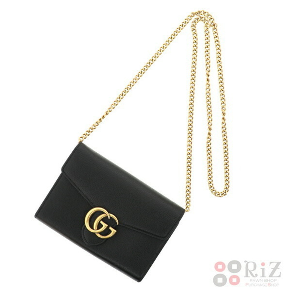 GUCCI GG Marmont Chain Wallet Long coin purse GG MARMONT Black - Picture 4 of 6